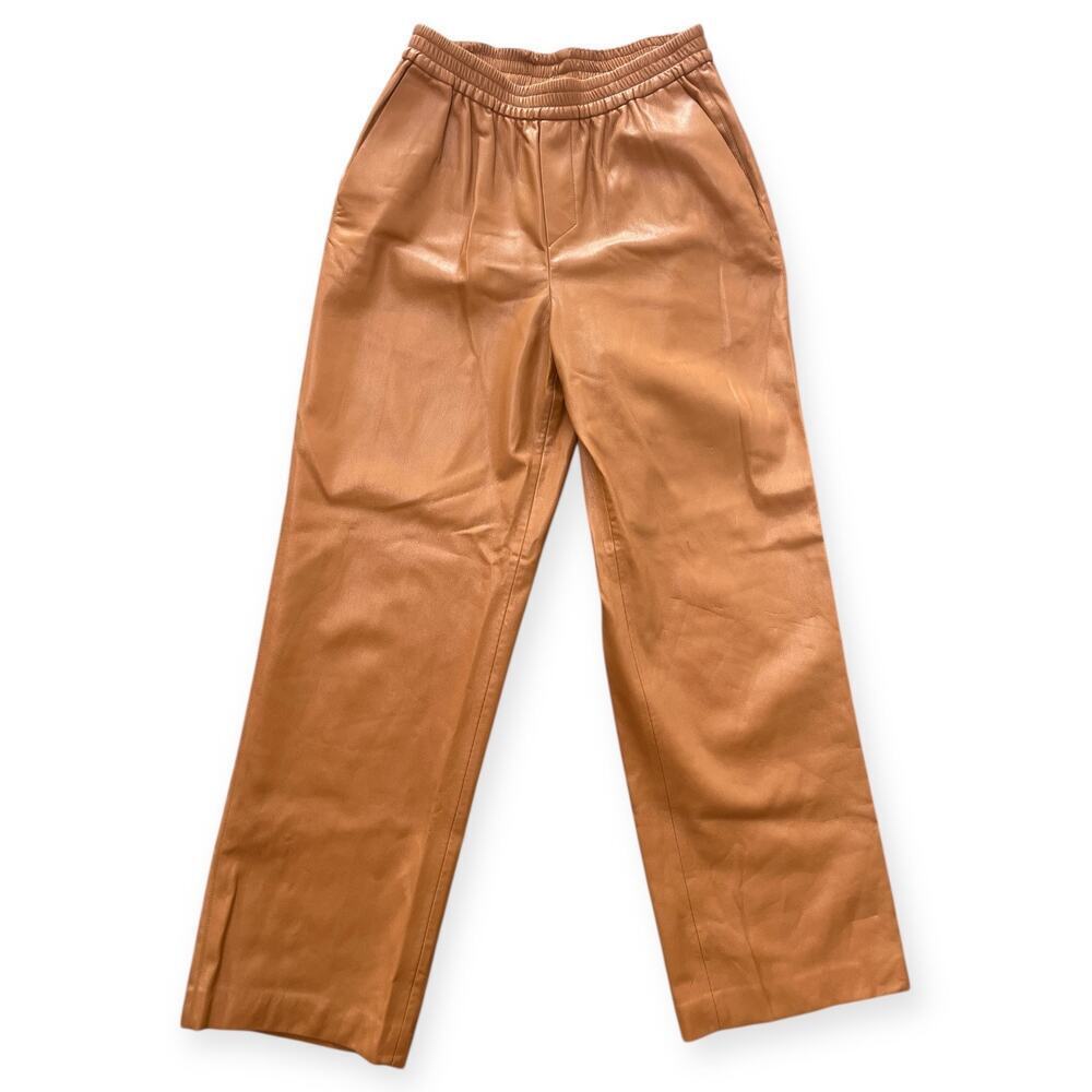 Elie Tahari Vegan Leather Wide Leg Pant Small - Picture 2 of 5